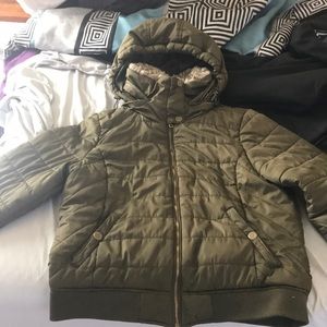 Olive green  Aeropostale large coat juniors